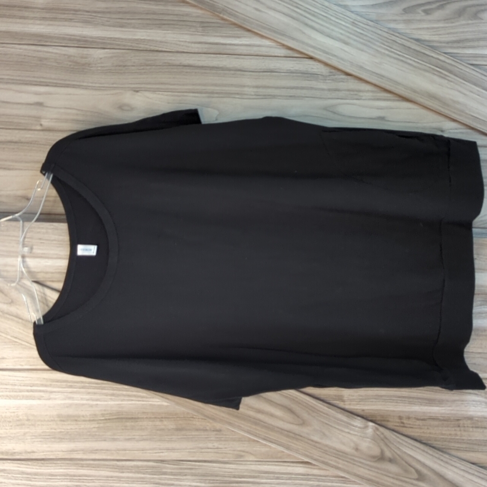 YSYokow Women's Short Sleeve Black Tee w/Pockets Size XXL